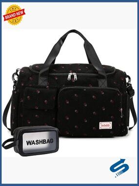 Small Gym Bag with Shoe Compartment, Travel Duffle Carry On Weekender